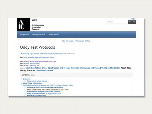 Oddy Test Protocols